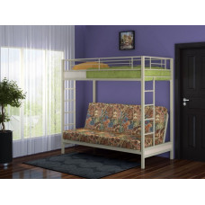 Двухъярусная кровать Мадлен цвета слоновой кости с диваном в цвете Марки