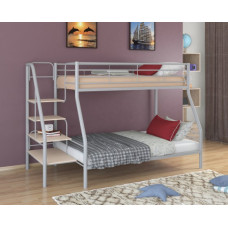 Двухъярусная кровать Толедо 1 Цвет корпуса Серый, Цвет фасада Дуб молочный