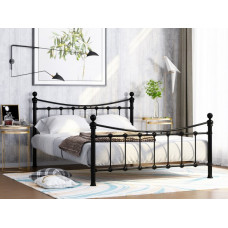 Двуспальная металлическая кровать Эльда черная